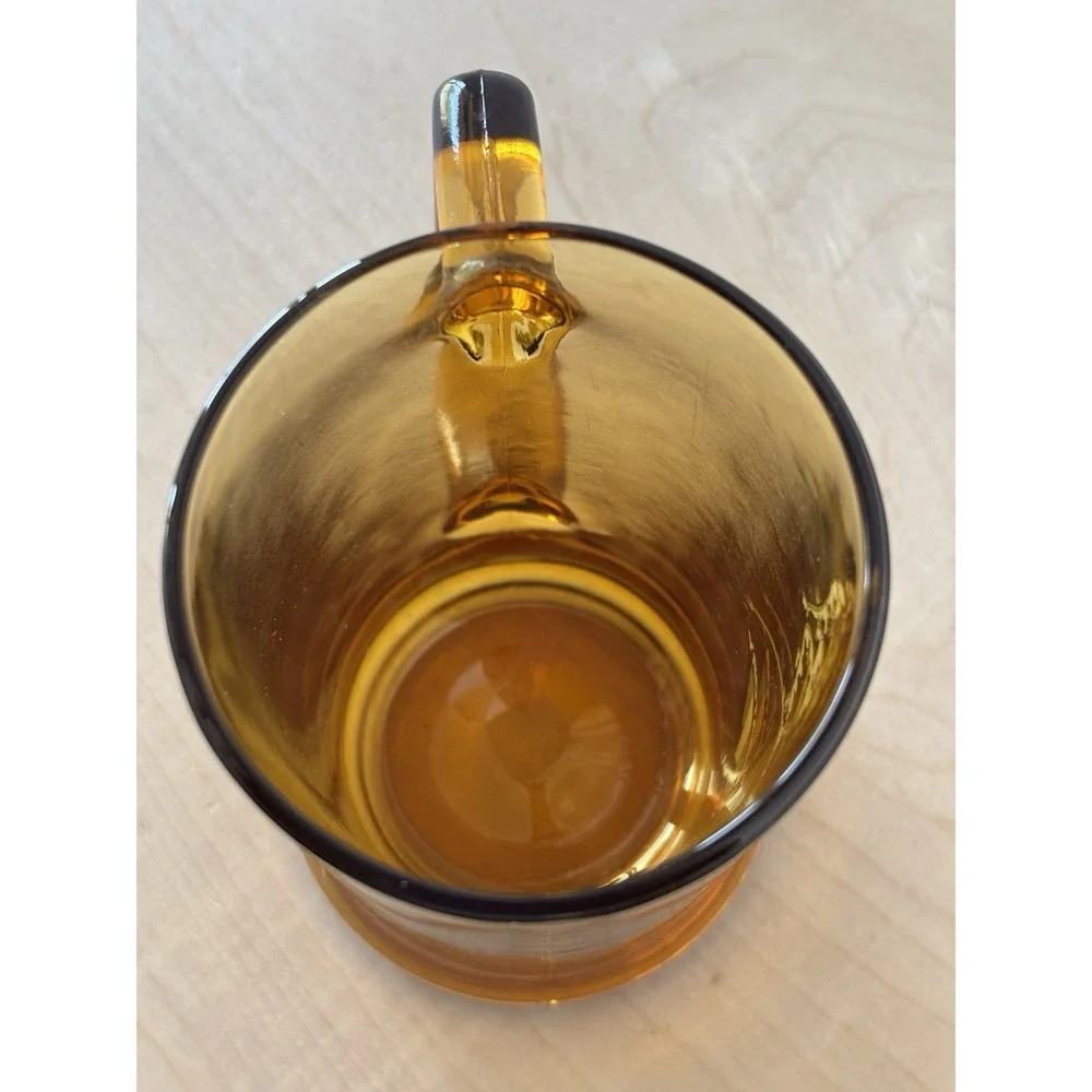 Vintage Purgatory Beer Glass Mug Amber Glass Skiier 5 1/2